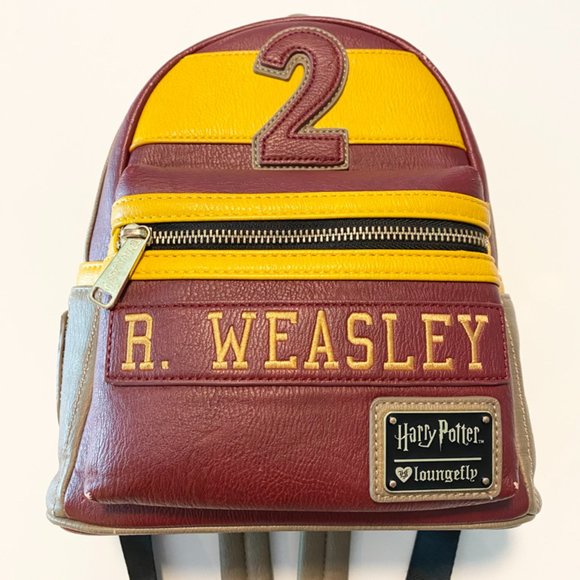 Loungefly | Harry Potter/Ron Weasley #2 Mini Backpack | Burgundy & Yellow - Picture 3 of 16